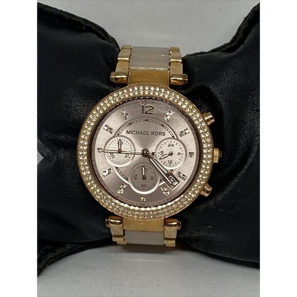 Michael Kors Parker MK5896 Womens Stainless Steel Analog Dial Quartz Watch MP325 - Picture 1 of 12